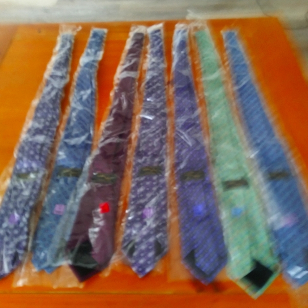 Set of 6 Burma Bibas ties made in Italy